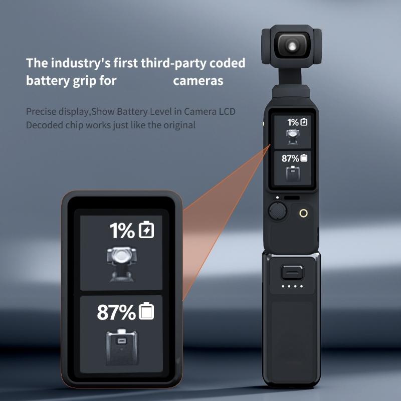 High Capacity Power Handle Replacement for Pocket 3 4 Camera Battery Handle Extended Battery Grip Replacement
