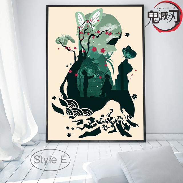Anime Demon Slayer Poster Wall Art Canvas Painting Tanjirou Inosuke Zenitsu Print Picture Home Bedroom Living Room Decor Cuadros