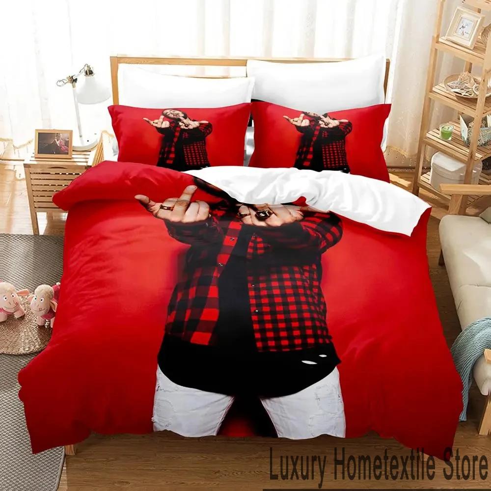 3D Print Post Malone Bedding Set Boys Girls Twin Queen King Size Duvet Cover Pillowcase Bed Boys Adult Home Textileextile