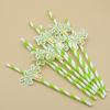 20Pcs Disposable Paper Straws, Hawaiian Palm Tree Party Drink Straws, Cocktail Paper Straws, Green Coconut Summer Decor