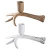 Antique Deer Antler Resins Candle Holder Pillar Candlestick for Romantics Dinners and Elegant Homes Tabletop Decoration