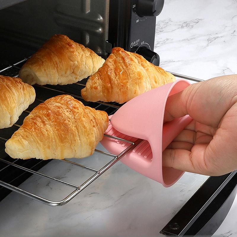 2 Pcs Oven Mitts Silicone Heat Resistant Pinch Mitts Anti Scalding Non Slip Gloves Clips Pot Holder Cooking Baking Oven Mitts