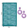 Washable Silk Screen Stencils Soft Pottery Polymer Clay Geometric Animals Plants Craft Embossing Tool DIY Earring Jewelry Mold