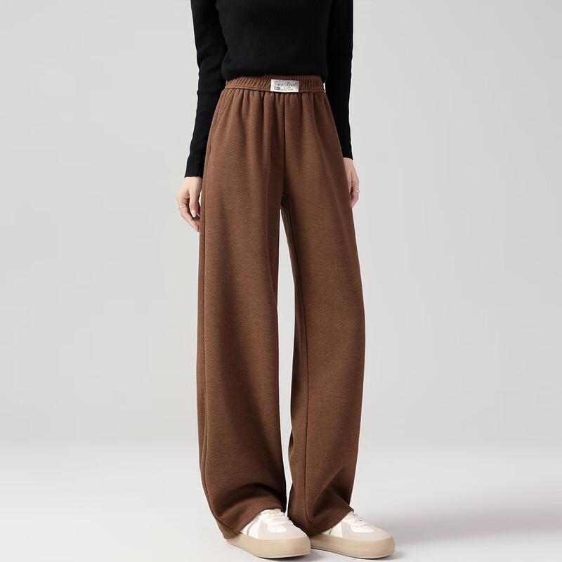 Izzue Women's Lamb Wool Blend Wide-Leg Trousers