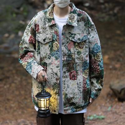 Herrenjacke Saison Trend Jacquard Design Sense Top Locker Amerikanisch Retro Werkzeugjacke