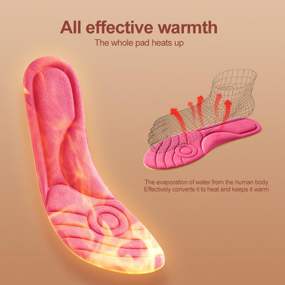 Self Heating Insole Winter Constant Temperature Foot Warmer Cuttable Washable Odor Proof Insole for Women Men Outdoor