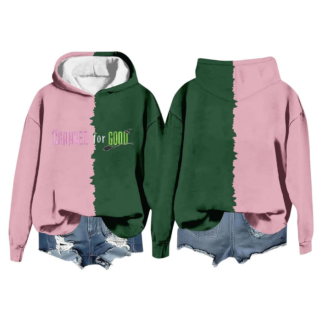 Women's Casual Fashion Wine Turkey Family Thanksgiving Print Long Sleeve O-Neck Pullover Hoodies