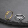 Cazador Adjustable Beads Twisted Rope Thin Rings for Women Stainless Steel Kpop Jewelry Gold Plated Open Finger Rings 2026 Trend