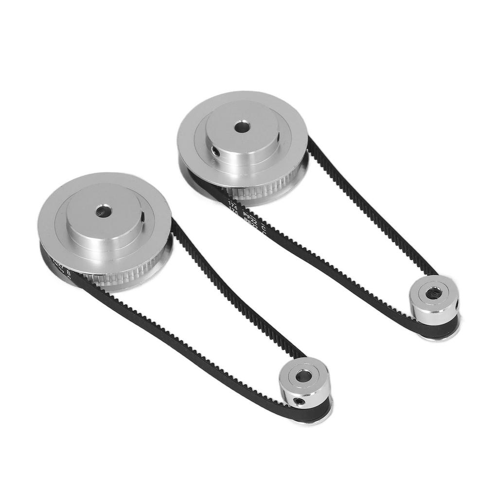Timing Pulley Set 20 Teeth 60 Teeth Aluminum Synchronous Wheel with 280mm Length 6mm Width Timing Belt for 3D Printer