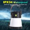Solar Tent Lantern with Power Bank Function, Long Lasting,COB+LED Dual Light,USB Backup,Perfect for Camping,Hiking,Power Outage