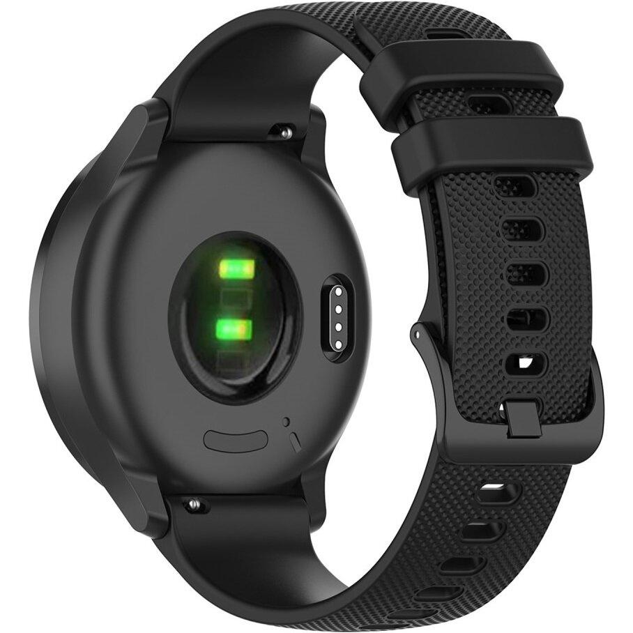 Universal Silicone Strap 20mm, Mesh Texture, Black