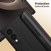For Samsung Galaxy Z Fold 8 Wide Case Retractable S Pen Slot Built-in Kickstand Hinge Protection Tempered Glass Screen Protector