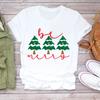Hotselling Leopardprint Checkered Tshirts for Boys and Girls and Treeprinted Shirts for New Year Winter and Christmas Tops