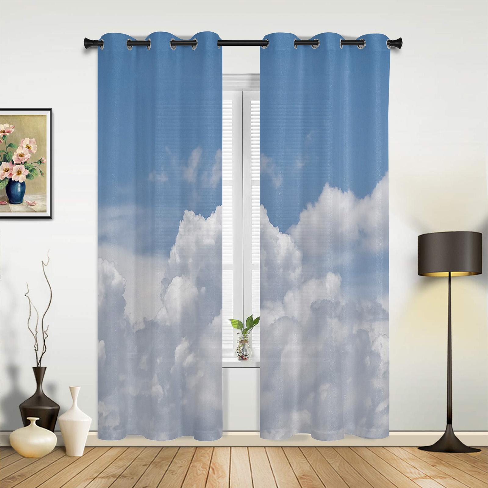 Небесные облака белые шторы для спальни гостиной оконные шторы жалюзи кухня домашний — фото 2
