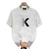 High-End Light Luxury Versatile Heavy Cotton T-Shirt Trendy High Street Short-Sleeved Casual Versatile Crew Neck Top