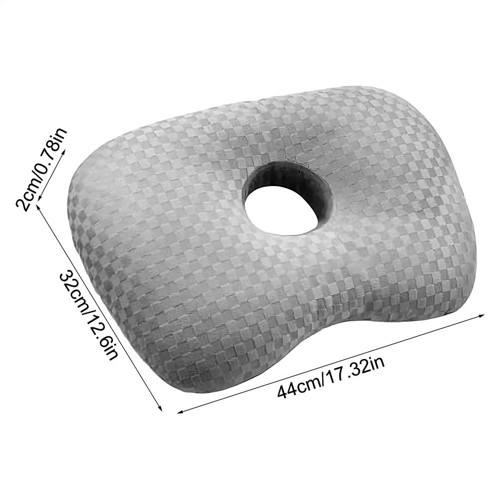 

Piercing Pillow for Side Sleepers Side Sleepers Donut Pillow with Holes Ergonomic Breathable Discomfort Reducer for Car Offices серый