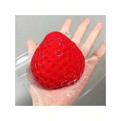 1 Stück Jelly Cat Squishy Spielzeug Weich Q Elastizität Klebt Nicht Sensorisches Fidget Squishy Taba Squish Öl-Glanz Großes Erdbeer Squishy Spielzeug