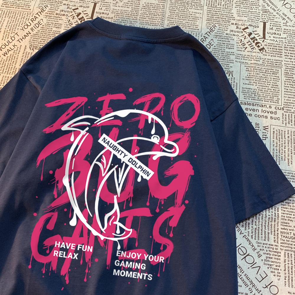 Habe Fun Relax Zero Bug Games Men Women T-Shirt Crewneck Loose T Shirts Summer Fashion Cotton Tee Clothes Couple Casual Tees