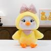 Chick Plush Scarf Toy Bow Headpiece Mink Fur Costume Animal Stuffed Doll Gift