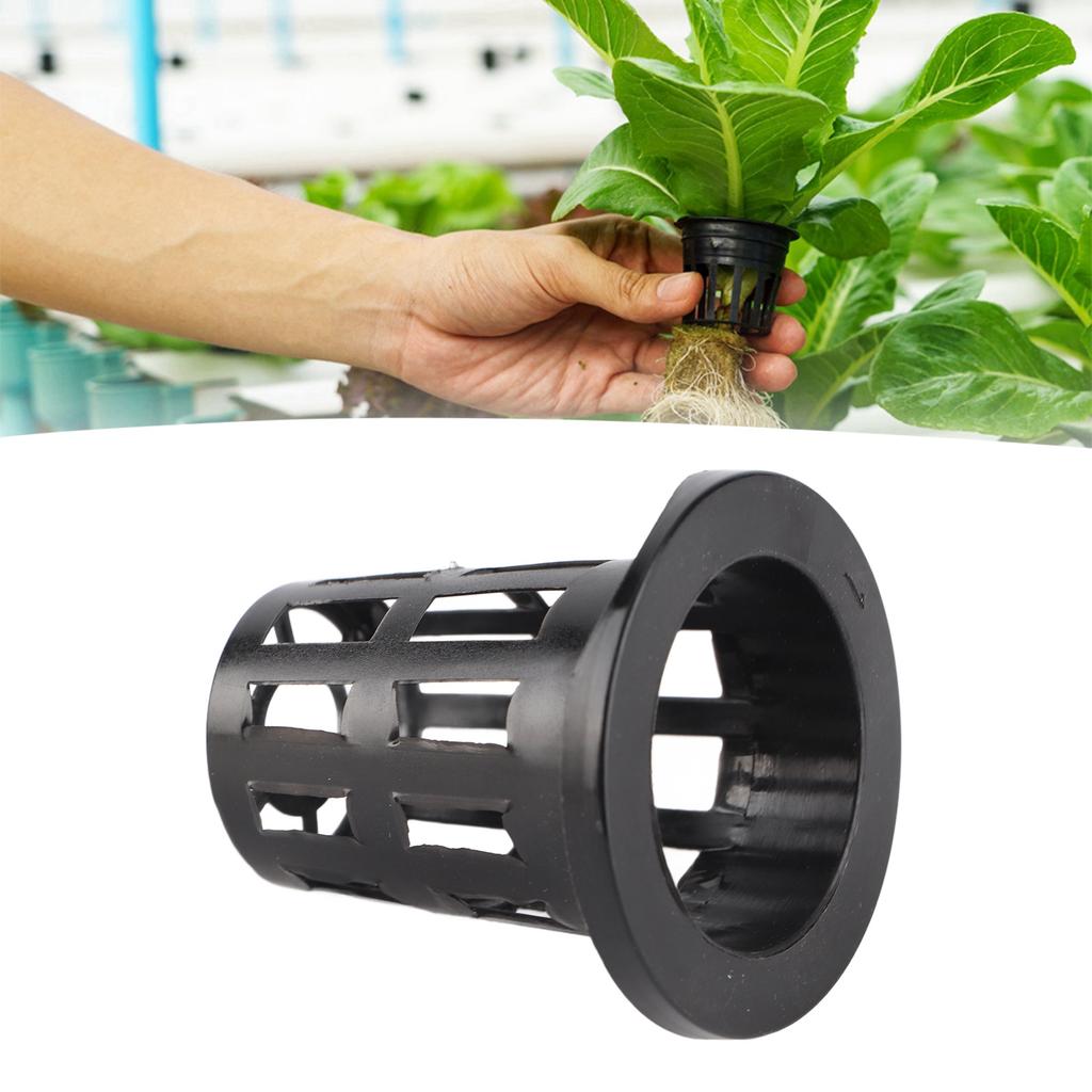 50Pcs PP Hydroponics Net Pot Soilless Cultivation Flower Planting Grow Mesh Basket