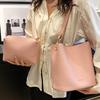 Premium Sense Bag Women'S Fashion Simple Soft Leather Shoulder Mother Bag Commuter Bucket Bag