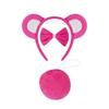 Cartoon Bear Ears Headband Bows Tie Mini Skirt Fashionable Soft Fabric Hair Accessory for Women and Kids