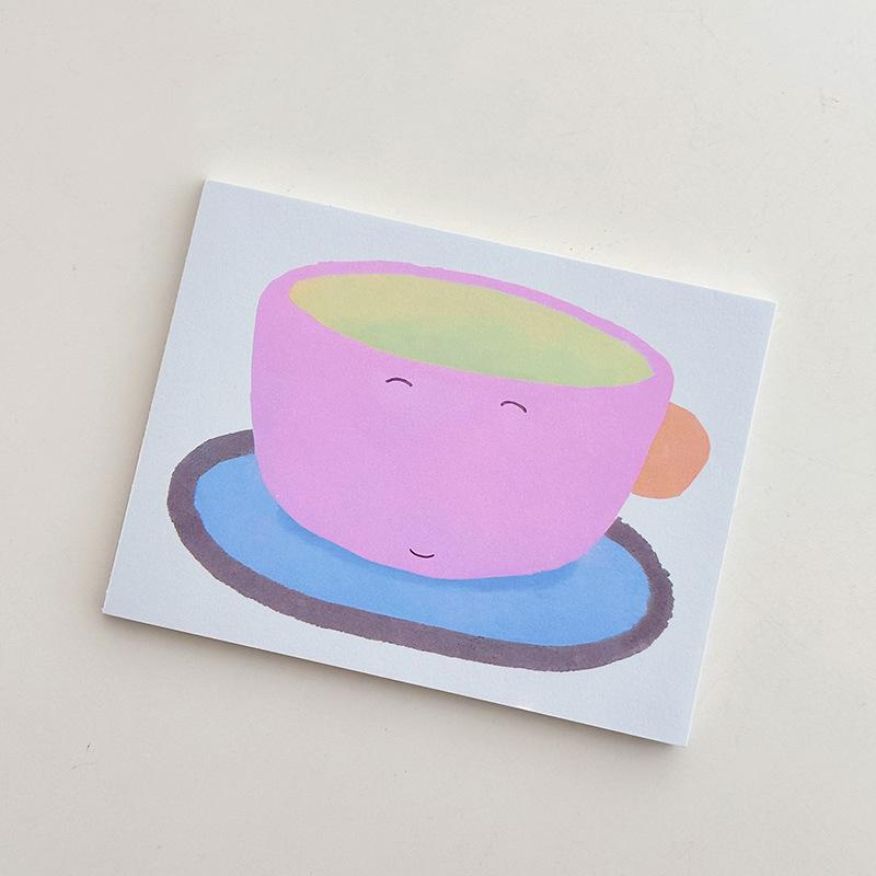 50Sheets Korean Retro Cartoon Tomato Memo Pad Journal Stationery Wall Deco Message Paper To-do List Easy Tear Pocket Notepad