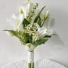 Elegant Handheld Simulation Bouquet: Calla Lilies and Tulips for Weddings, Photography, and Home Decor.