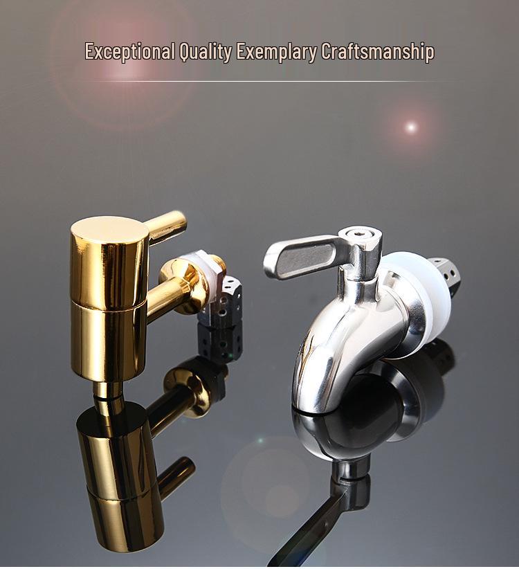 304 Edelstahl Infusionsbehälter Wasserhahn mit Keramikauslauf und Kupferventilschalter