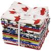 Soimoi 16 Pc Fat Quarter Bundle,  Block  Print 18"x 22"  DIY Patchwork-  100   Cotton  Pre-Cut Quilting Fabric