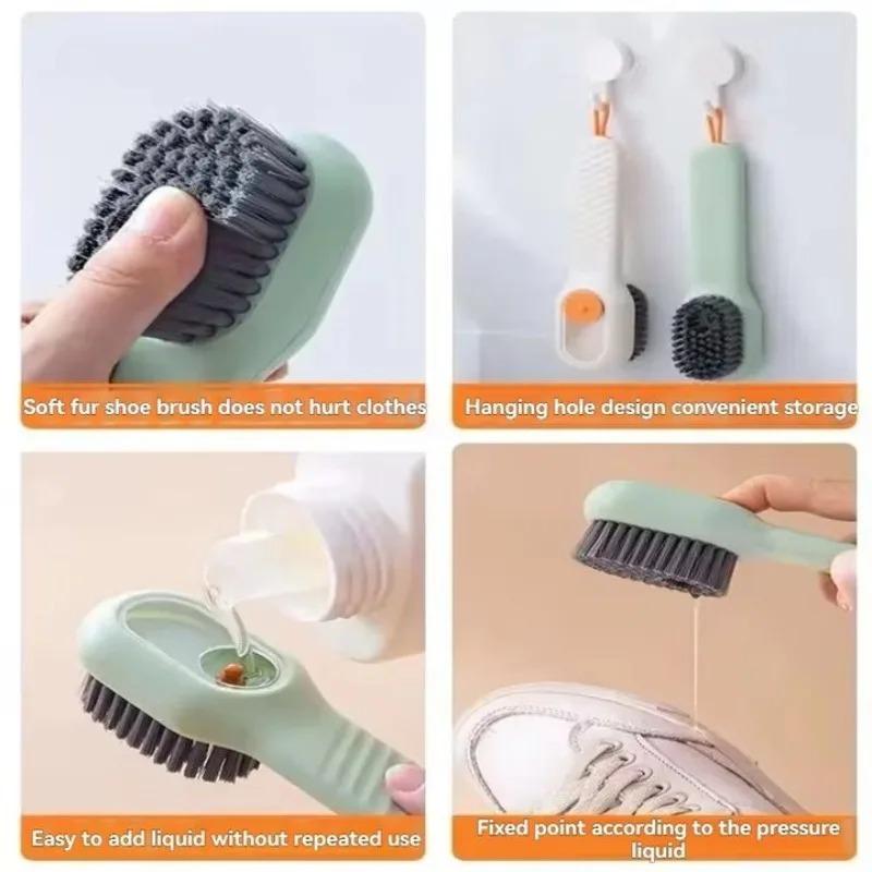 Fashion Multifunction Shoe Brush Soft Bristled Liquid Filled Up Wash Shoe Cleaning House Accessories Clean Kitchen Tools