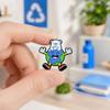 Earth Enamel Lapel Pin, Protecting The Earth Metal Brooch Pin for Backpacks, Clothing, Bags, Hats, Earth Day Gifts for Women Men