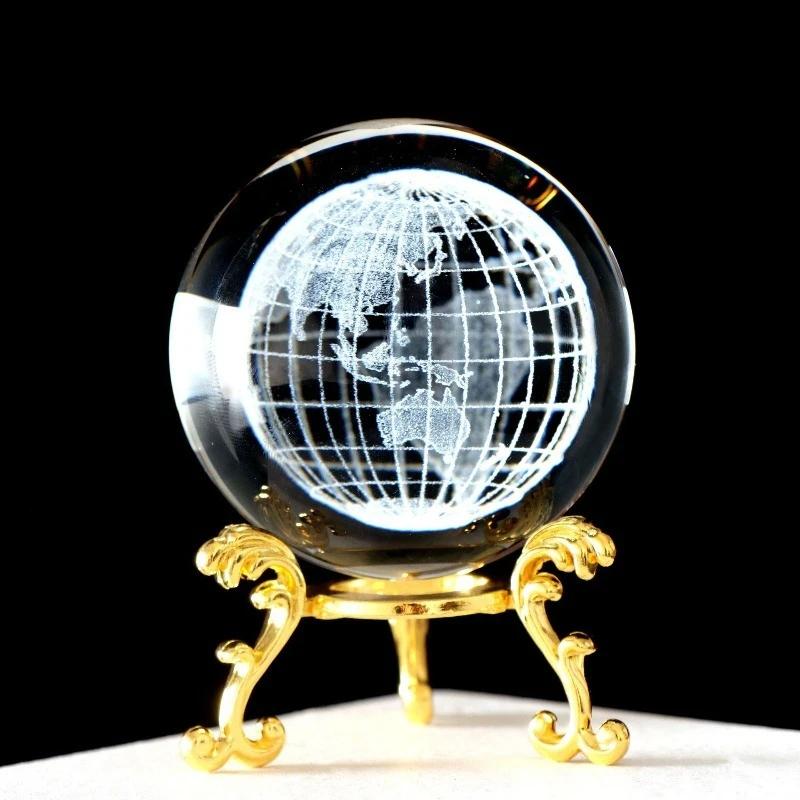 Creative Crystal Figurines Clear Orb Celestial Sphere Valentines Day Gift Graduation Keepsake Christmas Decorations Desk Accesso