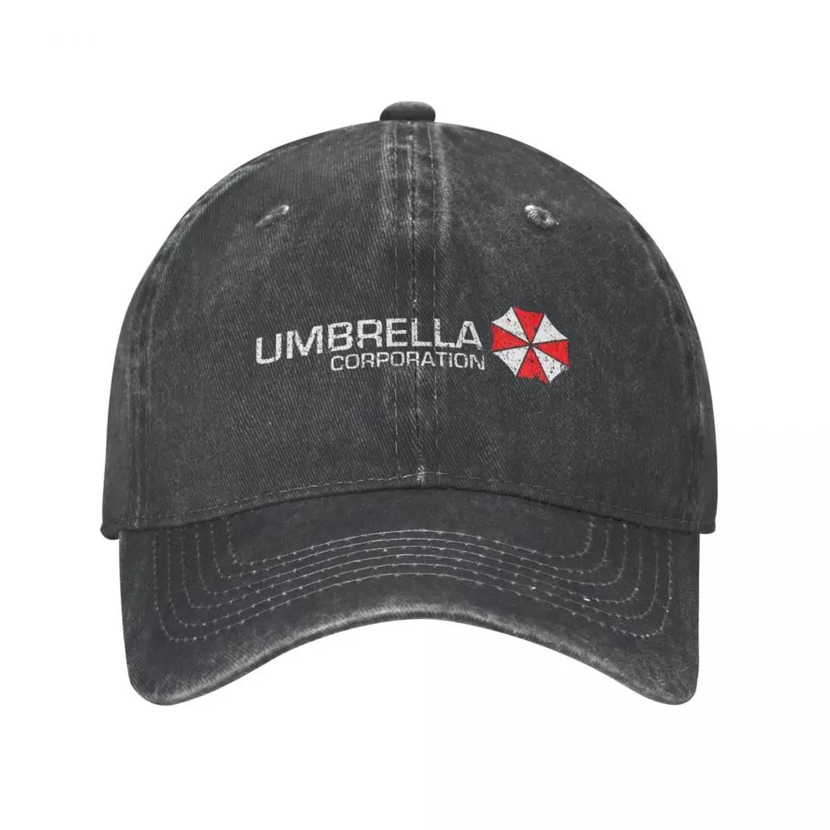 Umbrella Corporation Horror Movie Zombie Lovers Baseball Caps  Distressed Denim Washed Headwear Unstructured Soft Hats Cap One Size