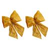 2PC Christmas Shiny Silk Bow Decoration Christmas Tree Decoration Wreath Pendant Christmas Crafts Supplies Christmas Decorations