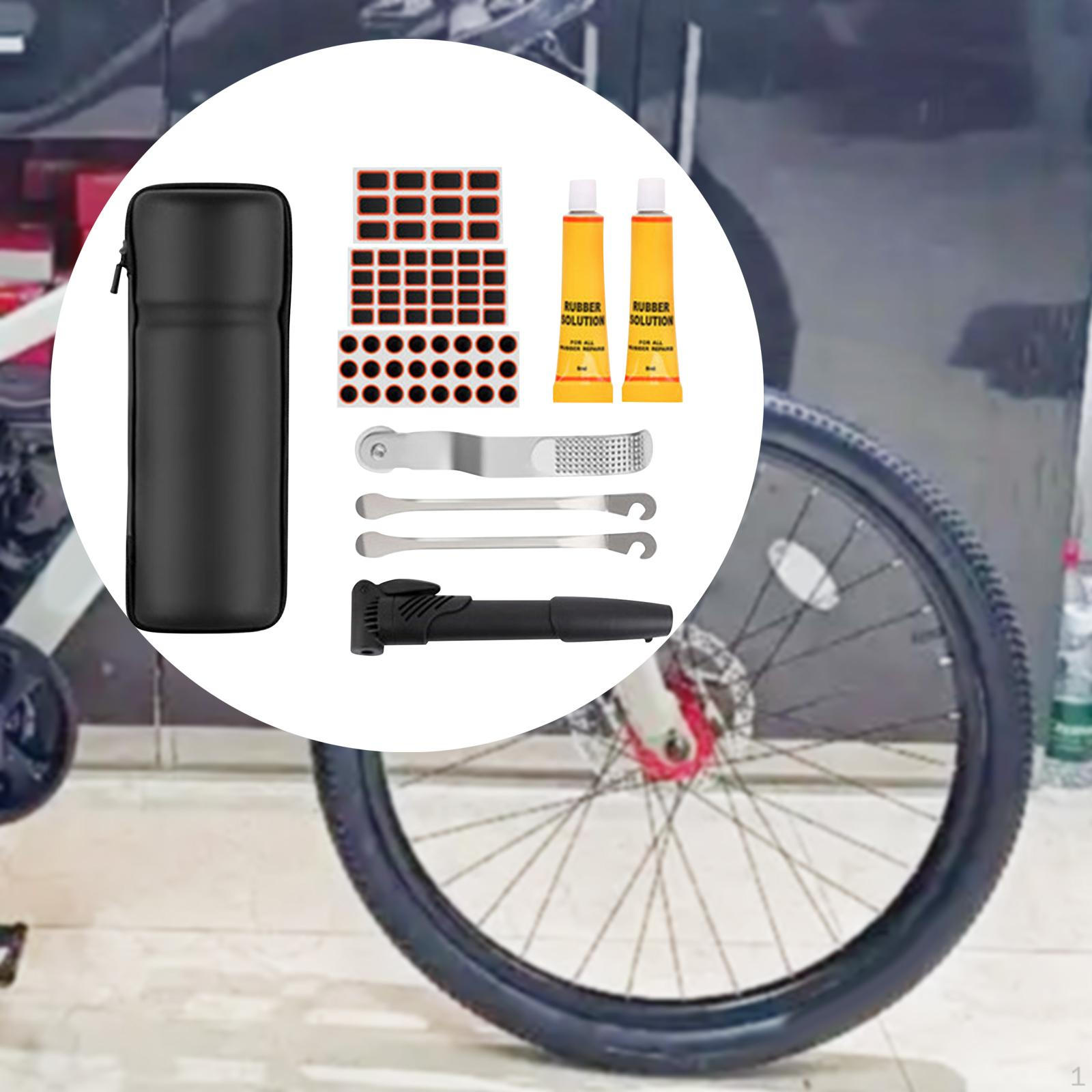 

Bicycle Maintenance Tool Set with Tire Repair Accessories and Carrying Case Style B