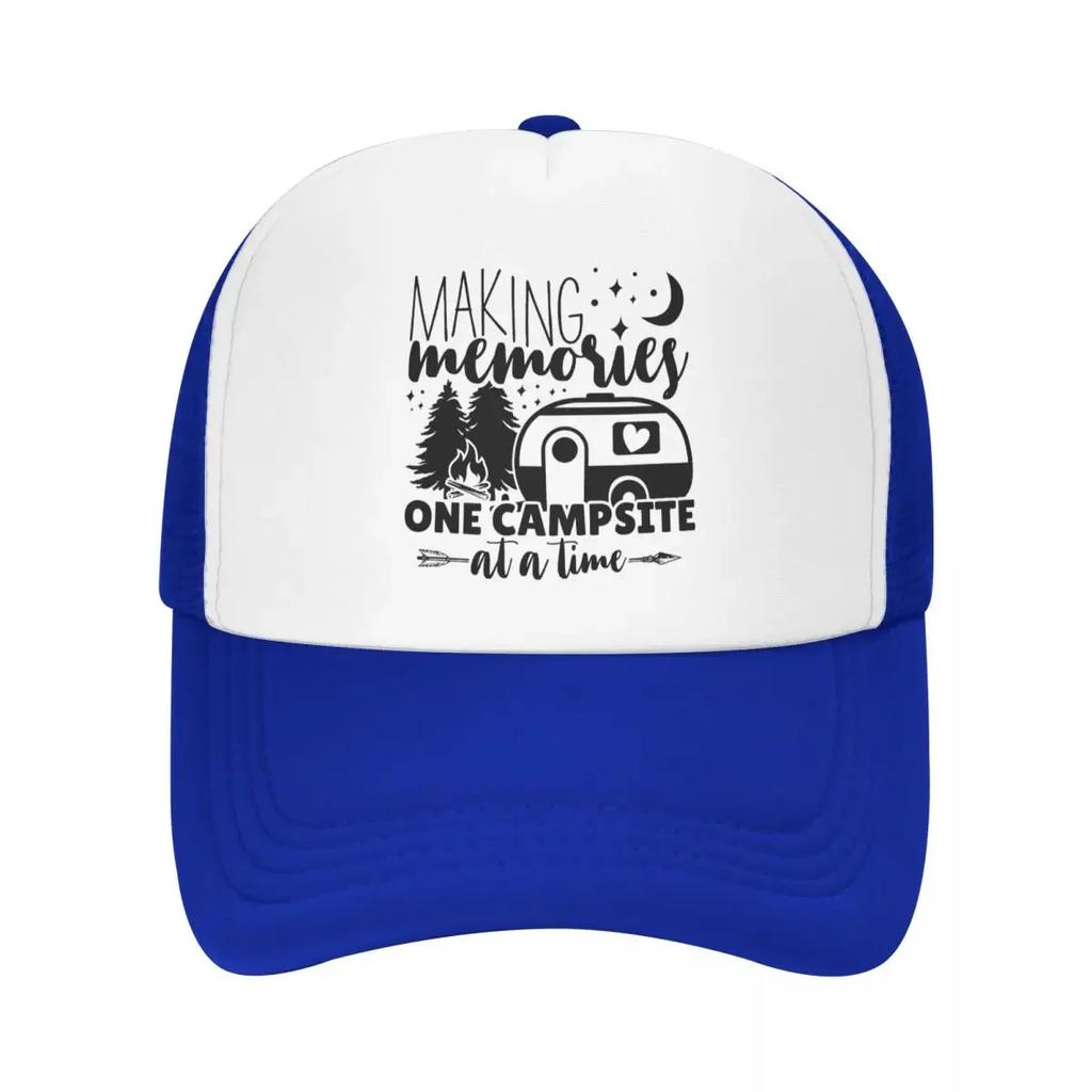 Custom Adventure Camping Happy Camper Baseball Cap Women Unisex Breathable Trucker Hat Streetwear Snapback Hats