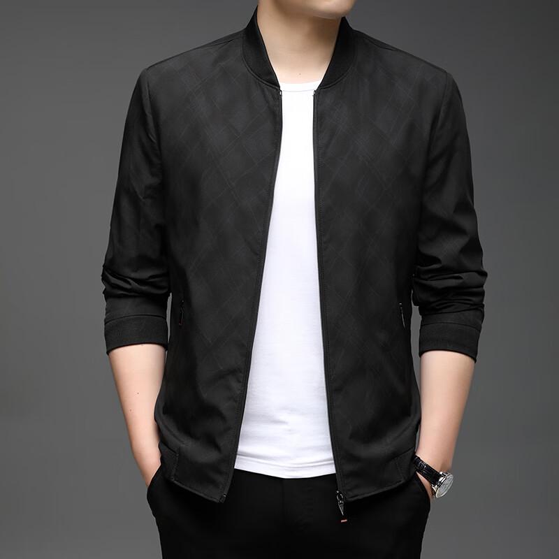 IMAGINEX Men s Plaid Baseball Collar Long-Sleeve Jacket IM26C108 M