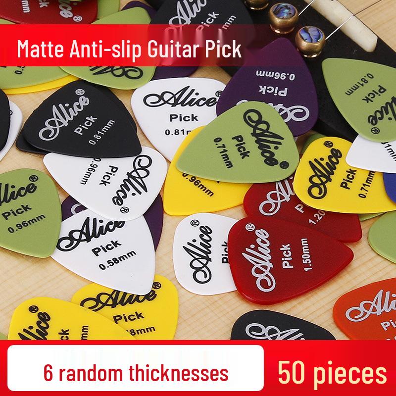 Alice Celluloid Mattierte Gitarrenplektren: Rutschfeste Speed-Plektren für E-Gitarren und Ukulelen