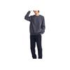 Skechers Sport Lifestyle Series Printed Letter Crewneck Pullover Fleece Sweatshirt Men Sweatshirt Odyssey-Gray L423M083-026R