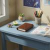 PU Leather Cover Tri-fold Envelope-Style Loose-Leaf Notebook Vintage Planning Journal  School