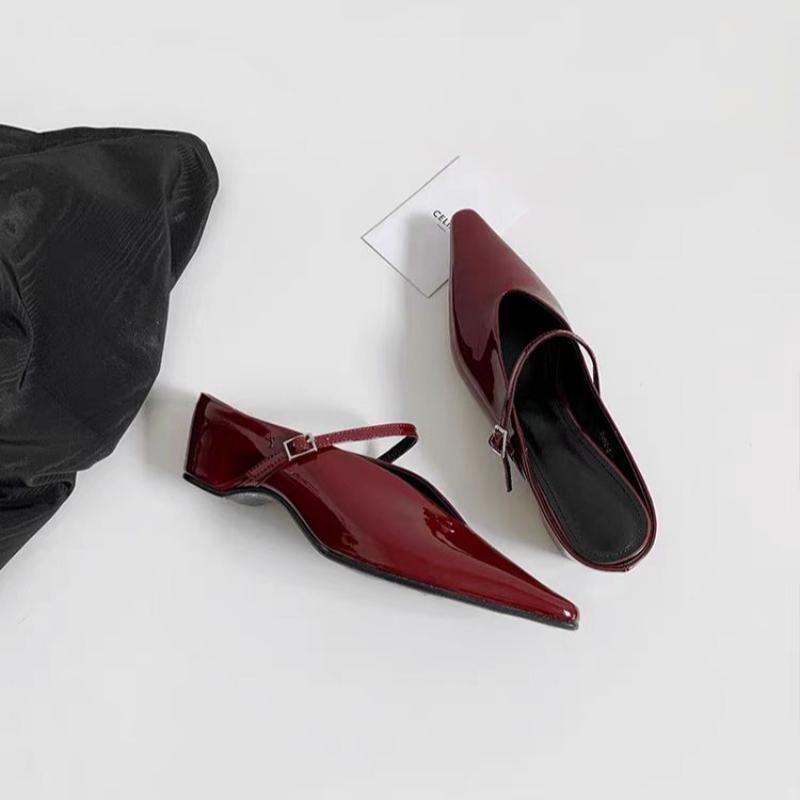 Fashion Pointed Toe Women Mules Shoes Wedges New Party Slippers Trend Luxury Sandals Summer Designer 2025 Brand Woman Slingback Shoes