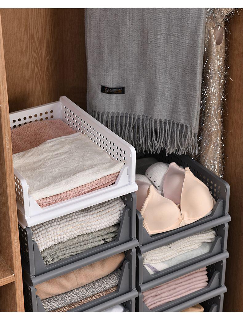 Wielofunkcyjne pudełko do przechowywania: Plastikowy kosz PP do organizacji ubrań, szafy, zabawek do sypialni