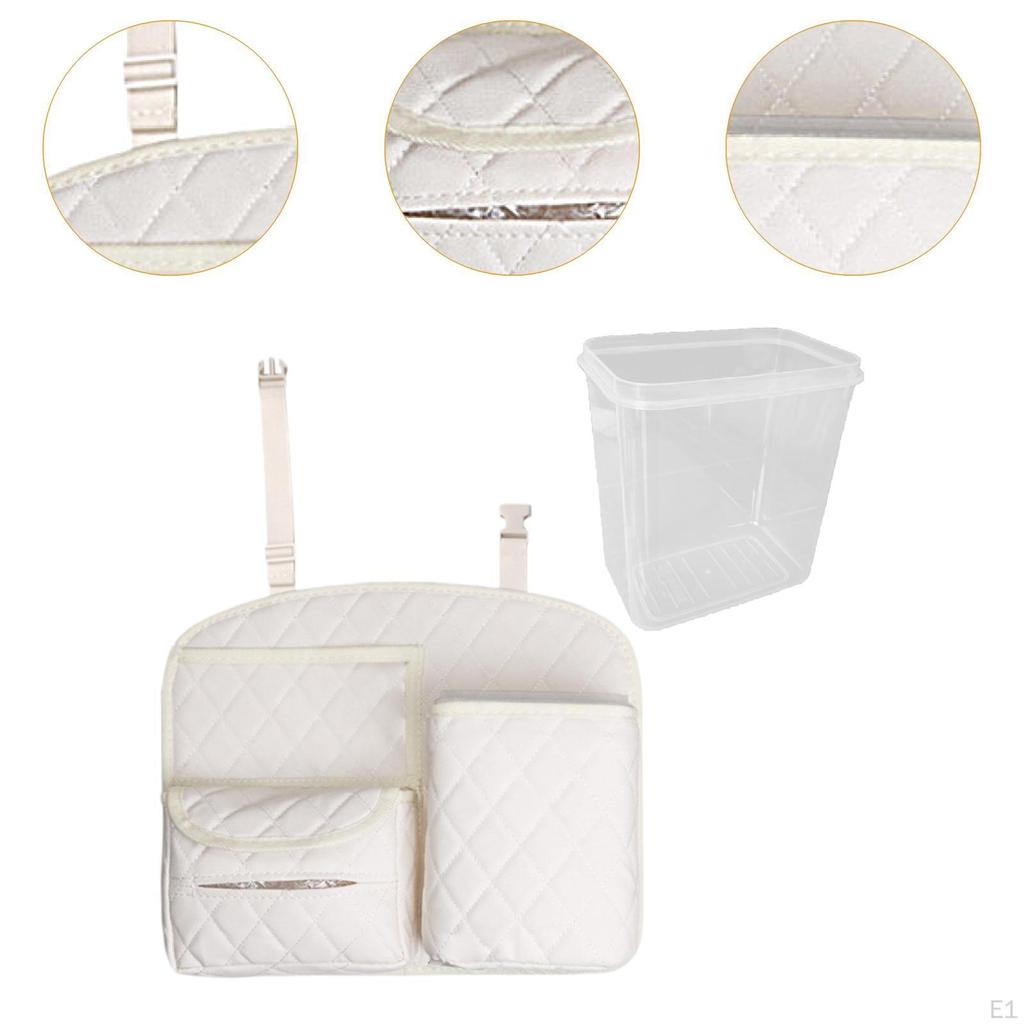 Premium Leather Organizer with Detachable Trash Phone Holder