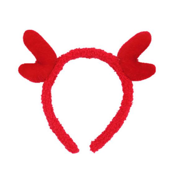 Christmas Headband Plush Reindeer Antlers Headband Holiday Costume Accessories for Christmas Party Favors Photo Booth Props