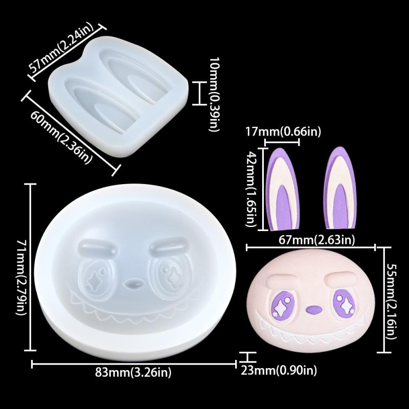 3D Panenky Labubu Dort Fondán Silikonová Forma Silikonová Forma na Čokoládovou Tyčinku