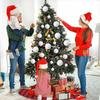 12/6Pcs White Christmas Ball Round Foam Balls Xmas Tree Hanging Ornaments Home Wedding Party Festival Decoration Globe Supplies
