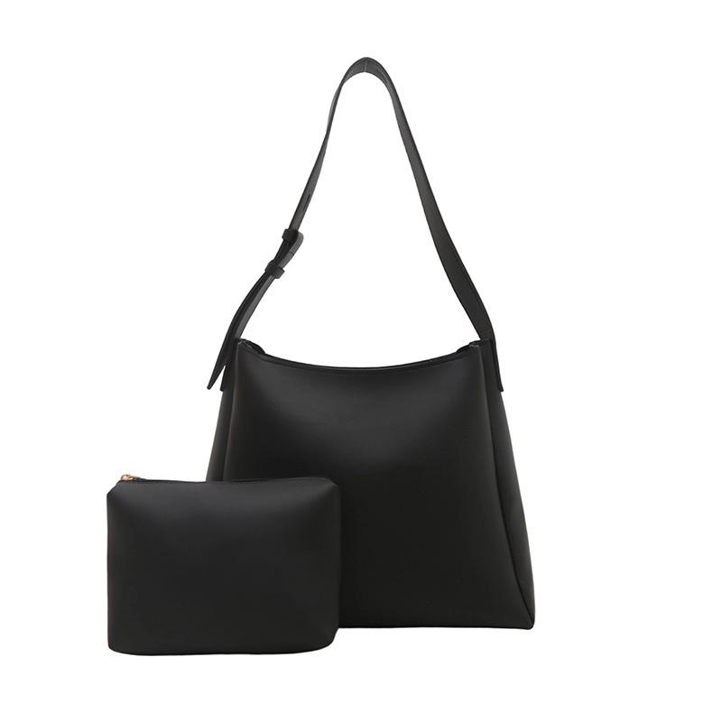 

Large Capacity Tote Bag with Adjustable Shoulder Strap and Detachable Inner Pouch Soft Faux Leather Material Lightweight Durable Design One Size