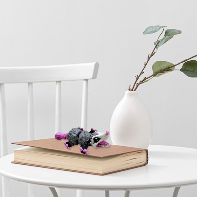 Articulated Opossum Fidgets Toy Fun Stress Reliever for Home Office or Travel Durable 3D Printed Design