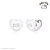 Sanrio Hello Kitty Jewelry New Heart Collection Silver Heart One-Touch Earrings Hlse361